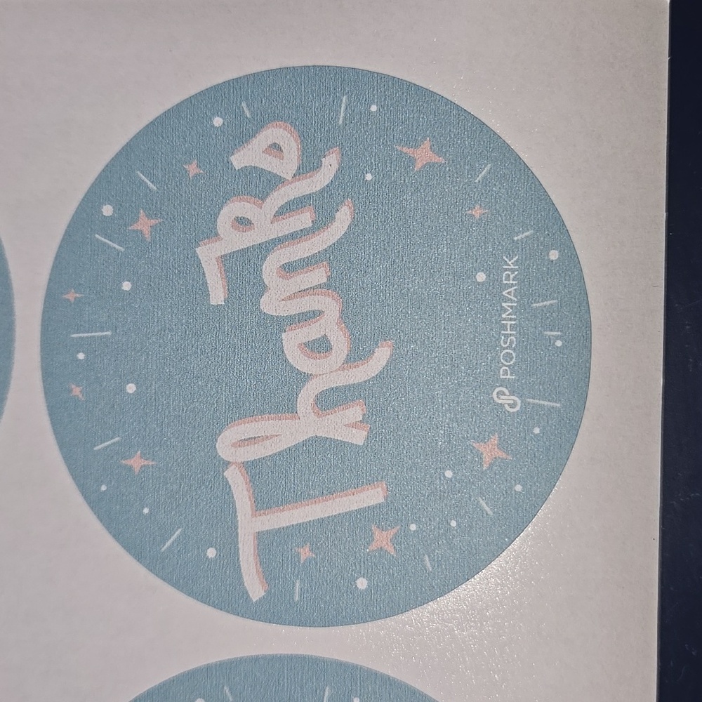 POSHMARK stickers Thank You Blue poshfest poshfixings poshshow Swag Posh - Picture 2 of 13